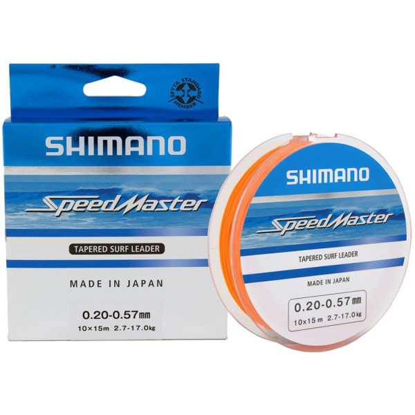 Shimano Speedmaster Tapered Surf Leader 10X15m 0.23-0.57mm 3.6-17.0kg