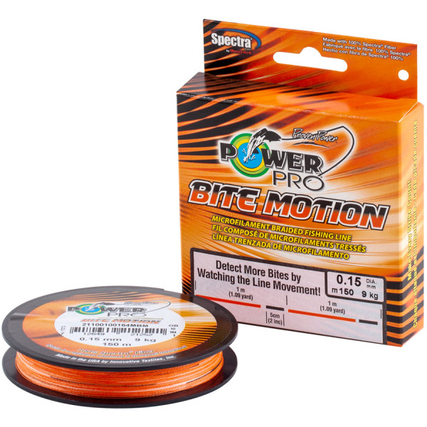 Шнур Power Pro 150м Pro Bite Motion Orange/Black 0.23mm 15kg/33lb