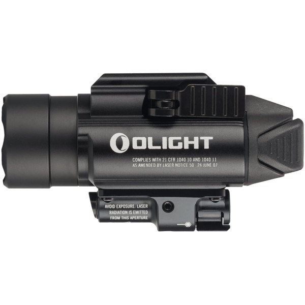 Olight Baldr Pro Black Flashlight with Laser Designator. Green Laser Designator.