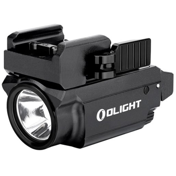 Olight Baldr Mini Black Flashlight with Laser Designator. Green Laser Designator.