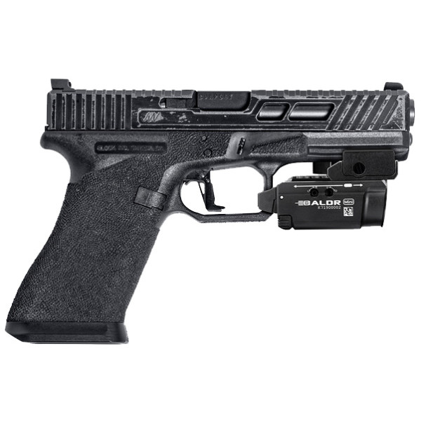 Olight Baldr Mini Black Flashlight with Laser Designator. Green Laser Designator.