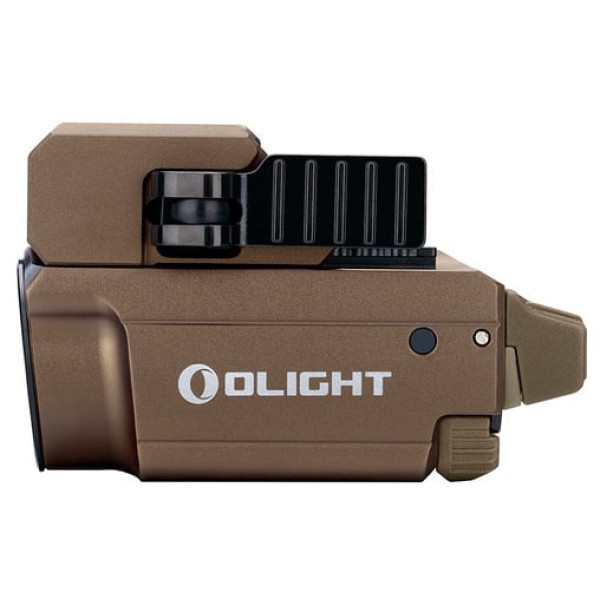 Ліхтар із ЛЦУ Olight Baldr Mini Desert Tan. Зелений ЛЦУ
