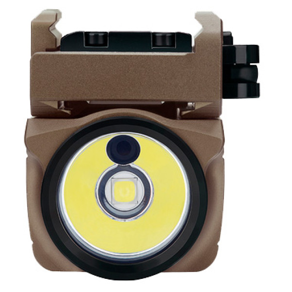 Ліхтар із ЛЦУ Olight Baldr Mini Desert Tan. Зелений ЛЦУ