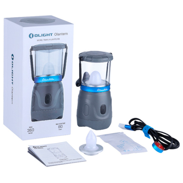 Фонарь Olight Olantern Grey. Две насадки в комплекте