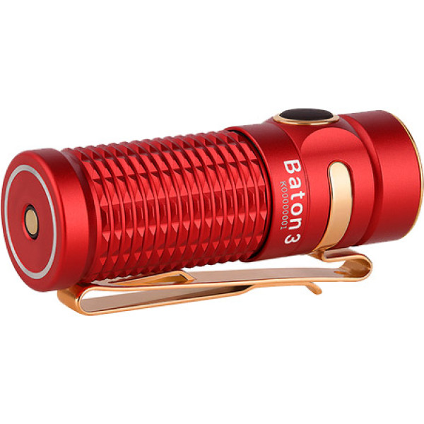 Olight Baton 3 Red Flashlight