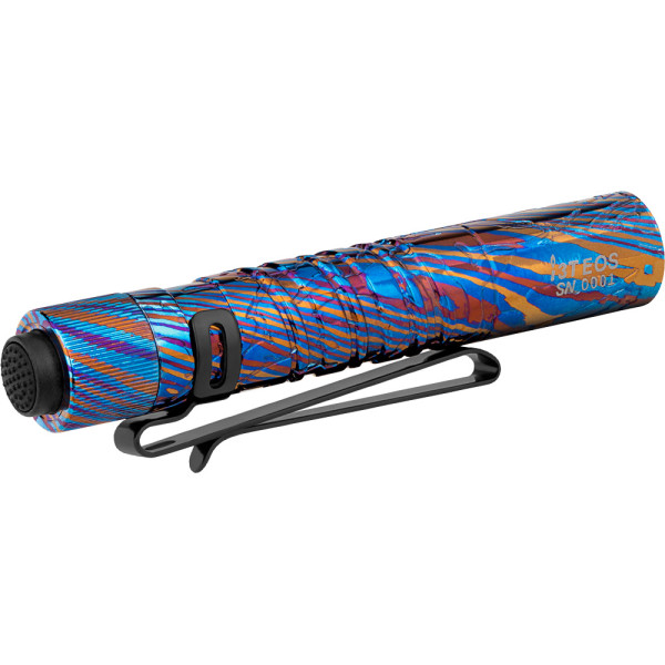 Olight i3T EOS Titanium Damascus Flashlight
