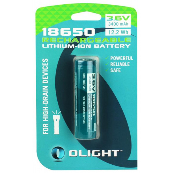 Olight battery. 18650 3.6V 3400 mAh