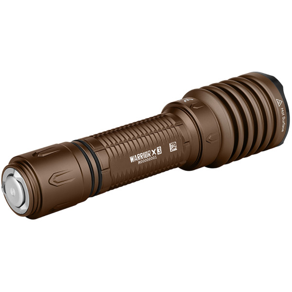 Olight Warrior X 3 Flashlight. Desert Tan