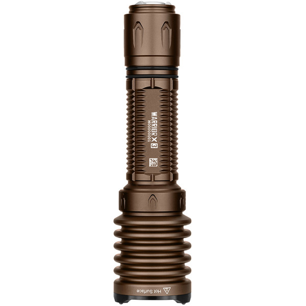 Olight Warrior X 3 Flashlight. Desert Tan