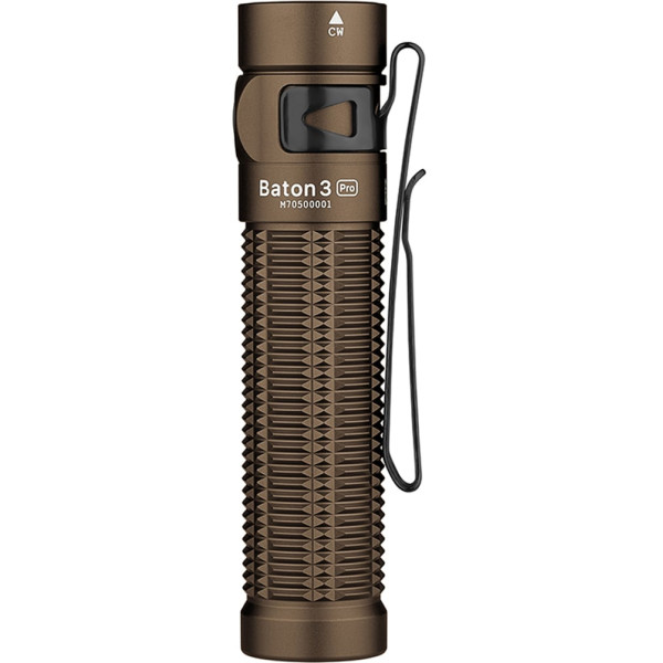 Olight Baton 3 Pro Flashlight. Desert Tan