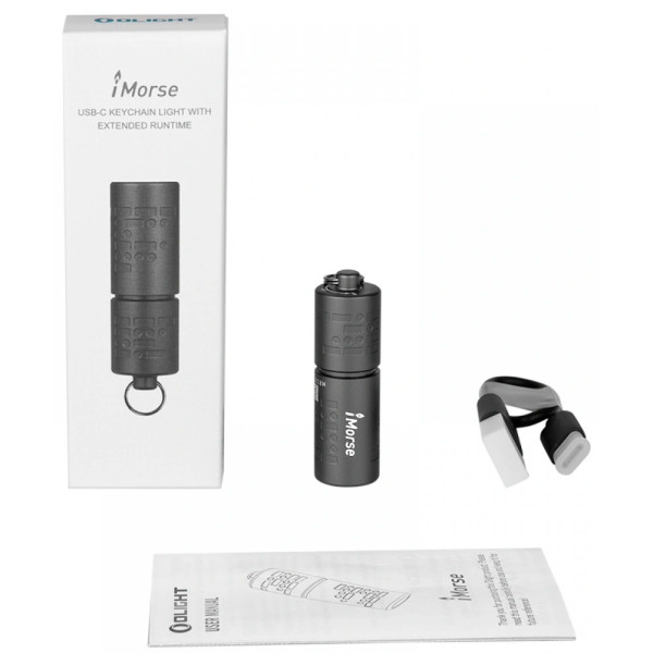 Ліхтар-брелок Olight IMorse. Gunmetal grey