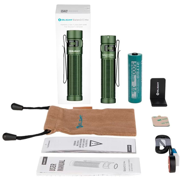 Olight Baton 3 Pro Max OD Green Flashlight