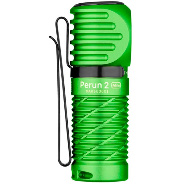 Olight Perun 2 Mini Flashlight. Lime green