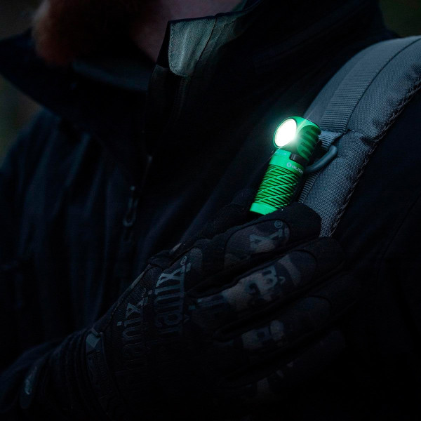 Olight Perun 2 Mini Flashlight. Lime green