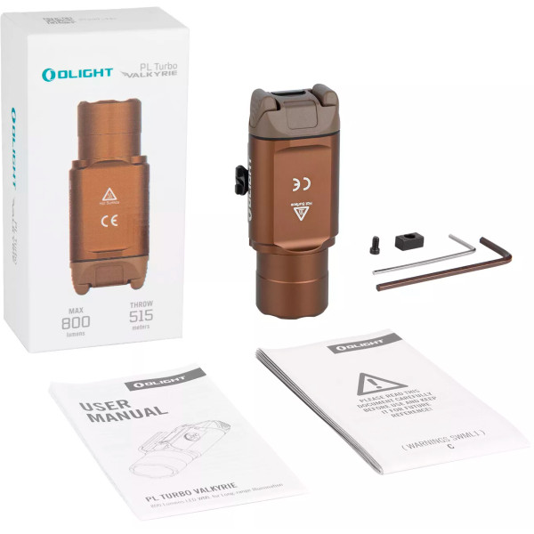 Olight PL Turbo Valkyrie Flashlight. Desert Tan
