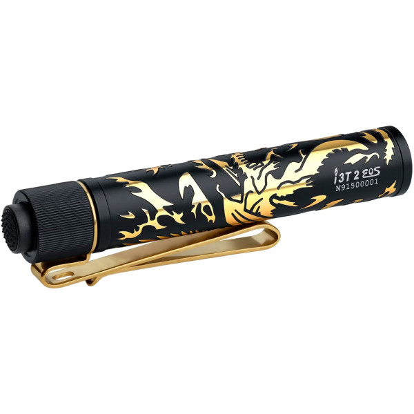 Olight I3T 2 EOS Dragon & Phoenix Golden Flashlight