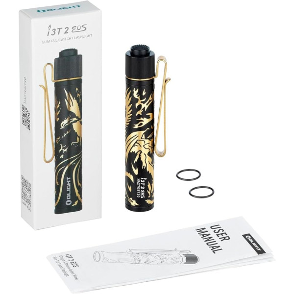 Olight I3T 2 EOS Dragon & Phoenix Golden Flashlight