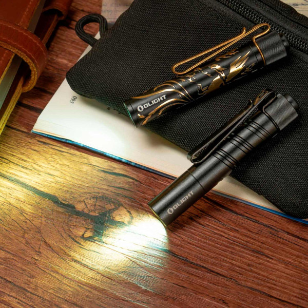 Olight I3T 2 EOS Dragon & Phoenix Golden Flashlight
