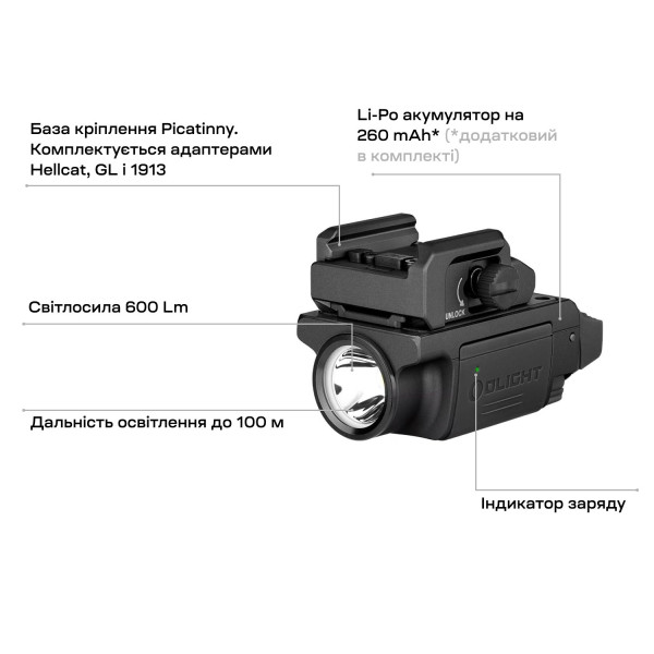 Olight PL-Mini 3 Valkyrie Black Flashlight