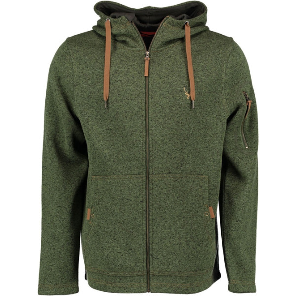 Orbis Textil Herrenjacke Strick-Fleece. 2XL. Green