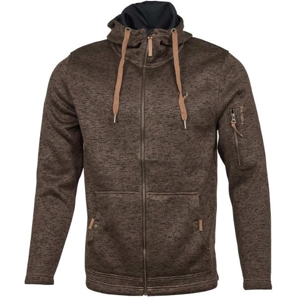Orbis Textil Herrenjacke Strick-Fleece Jacket 418000-69. 6XL. Dark Brown