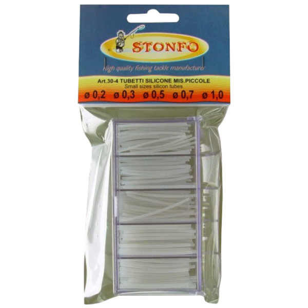 Кембрик силіконовий Stonfo 30-4 Box Clear Silicone Tube Small діам. 0.2-0.3-0.5-0.7-1.0mm