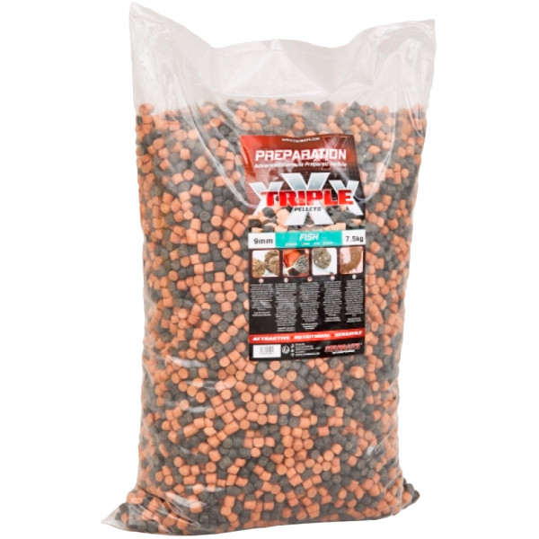 Пеллетс Starbaits Prep X Triple X Pellets Fish 9mm 7.5kg