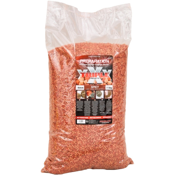 Пеллетс Starbaits Prep X Triple X Pellets Spicy 4mm 7.5kg