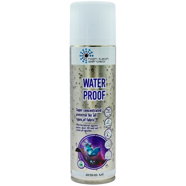 HTA Water-Repellent Spray. "HTA Water-Proof." Volume: 250 ml.
