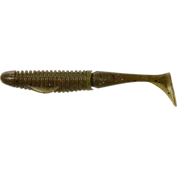 Realis Boostar Wake 3.5" Silicone Duo F018 Green Pumpkin Red Flake (6 pcs/pack)