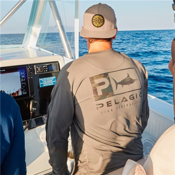 Реглан Pelagic Aquatek Icon Long Sleeve Performance Shirt M ц:charcoal