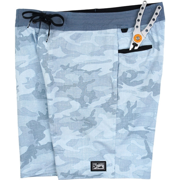 Pelagic Deep Drop Fishing Shorts 34 c:slate fish camo