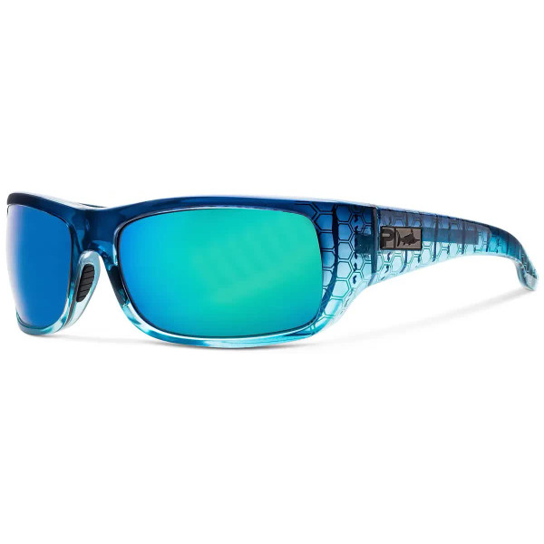 Pelagic Fish Hook - Polarized Mineral Glass - blue helix / green