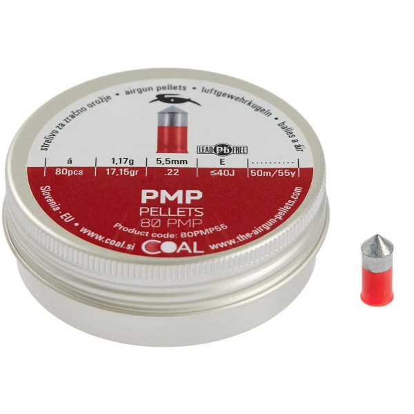 Coal PMP pneumatic bullets, caliber 5.5 mm, 1.17 g, 80 pcs/pack