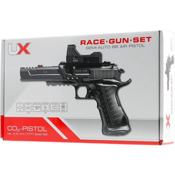 Umarex UX RaceGun Set CO2 Pistol, 4.5mm BB