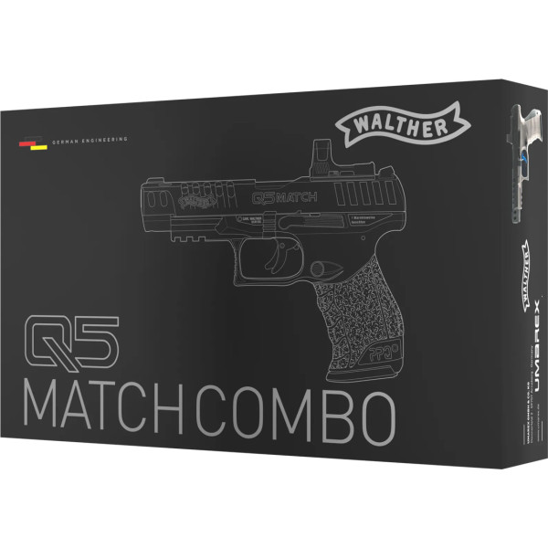 Umarex Walther Q5 Match Combo CO2 Pistol, 4.5mm