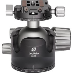Головка штативна Leofoto LH-55R+NP-60 кульова із затискачем ARCA. Куля: 55 мм