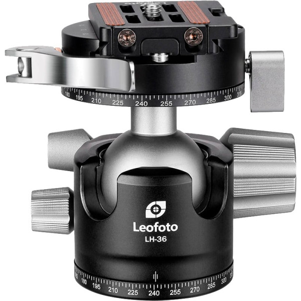 Головка штативна Leofoto LH-36PCL+NP-50 кульова із затискачем ARCA. Куля: 36 мм