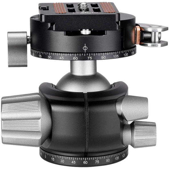 Головка штативна Leofoto LH-36PCL+NP-50 кульова із затискачем ARCA. Куля: 36 мм