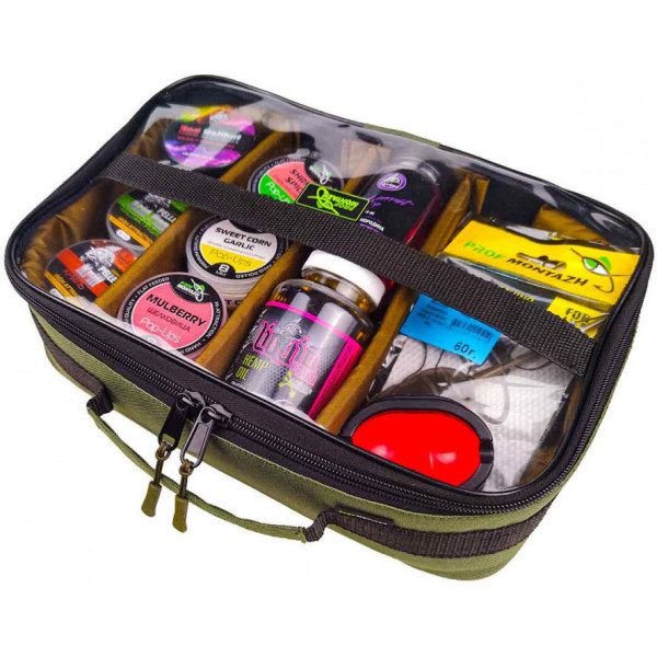 Prof Montazh bag with a transparent top and 4 compartments, 33x22x9 cm