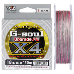 YGK G-Soul X4 Upgrade 200m 0.242mm #2.0/30lb 13.6kg Line, Gray