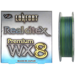 YGK Lonfort Real DTex X8 90m 0.094mm #0.3/9lb 4.1kg Blue/Green/White Cord