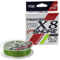 Шнур YGK Frontier Braid X8 150m #1.5/25lb ц:зелений