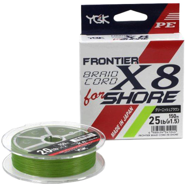 Шнур YGK Frontier Braid X8 150m #1.5/25lb ц:зелений