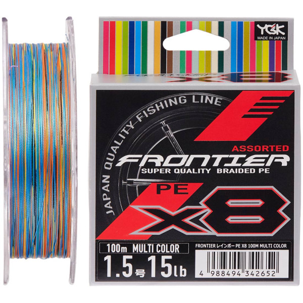 YGK Frontier X8 100m (Multicolor) #3.0/0.275mm 30lb/13.5kg