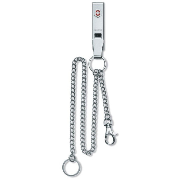 Victorinox 4.1860 Belt Carabiner with 2 Chains, Silver