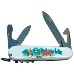 Ніж VICTORINOX 1.3603.7R2KYIV Swiss Army Spartan білий з логотипом. "Київ"""