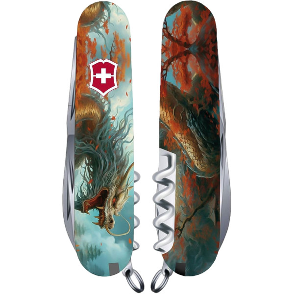 Victorinox 1.3713.7_Z3230p Swiss Army Huntsman Zodiac Combat Dragon Knife