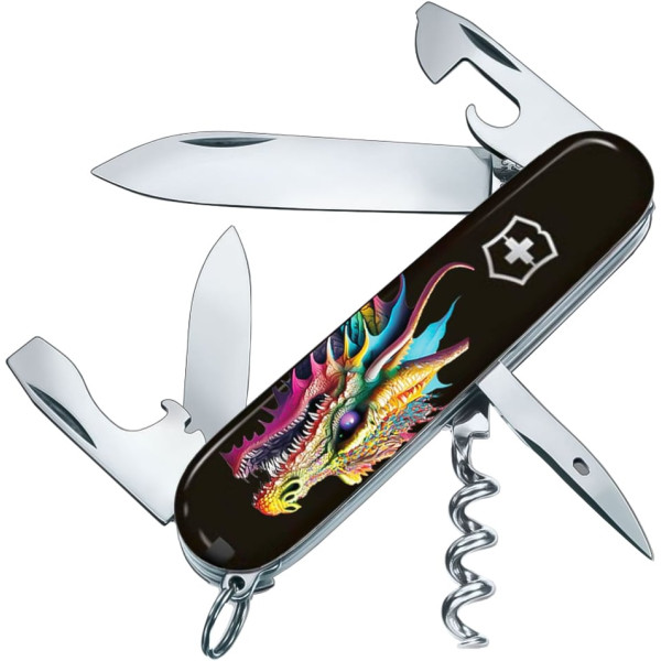 Ніж VICTORINOX 1.3603.3_Z3330u Swiss Army Spartan Zodiac Яскравий дракон
