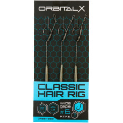 Leash OrbitalX Classic Hair Rig Wide Gape #4 25lb 20cm (3pcs/pack) c: camo